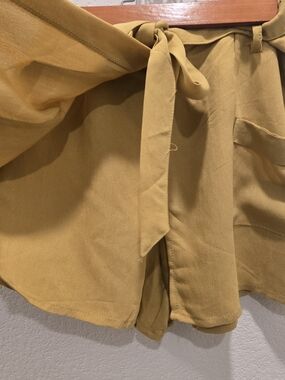 2 Pair Tie-Waist Mustard And Red Skort. Pinklicious